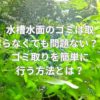 水槽水面のゴミは取らなくても問題ない？ゴミ取りを簡単に行う方法とは？